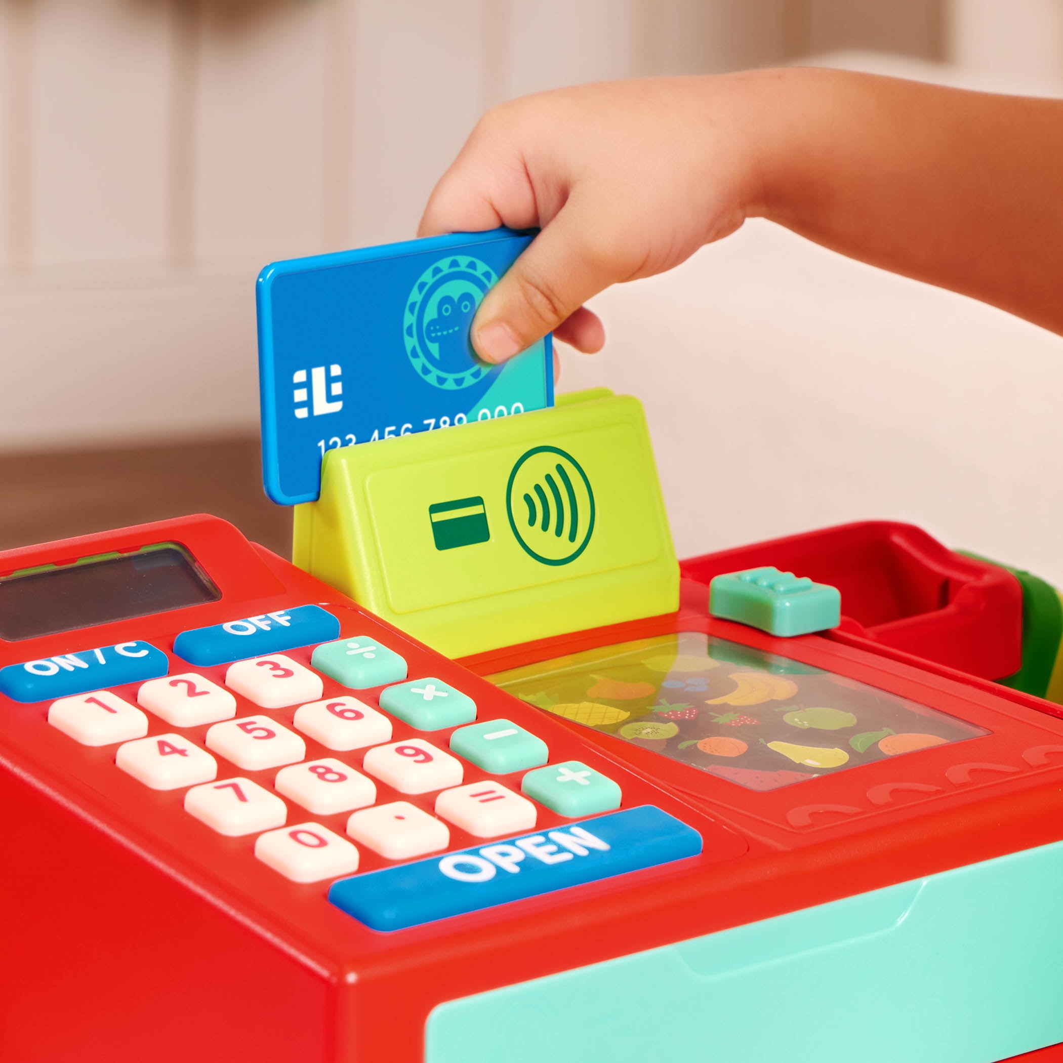 Battat Ring It Up Register Cashier Plastic Set with 35pcs Calculator, Toddler and Preschool Toys