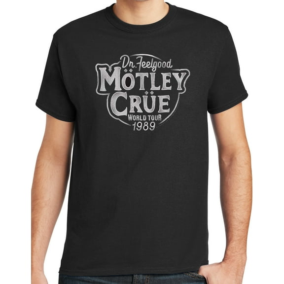 Motley Crue DR FEELGOOD 1989 TOUR Mens Black T-shirt, 2XL Black - TALL