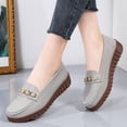 thumbnail image 5 of Women's Casual Loafers Slip On Leather Shoes Lightweight Walking Shoes Moccasins Classic Penny Loafer Flats Boat Shoes, 5 of 10