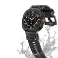 thumbnail image 3 of for Samsung Galaxy Watch Ultra Bands 47mm Sport Band Durable Armor Designed Silicone Rubber Strap with Stainless Steel Metal Connector Military Rugged Galaxy Watch 7 Ultra Bands,Starlight+Black, 3 of 7
