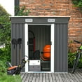 thumbnail image 4 of Catrimown All Weather Shed Metal, 70.24"x 72.44"x 47.24", Gray, 4 of 7