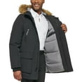 thumbnail image 4 of Club Room Mens Faux Fur Jacket Parka Coat, Black, XX-Large, 4 of 6
