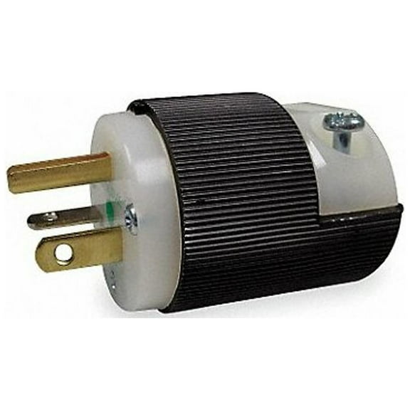 Hubbell Wiring Device-Kellems Strt Plg,Blk; Wht,20 A,Stnd,5-20P HBL8315C