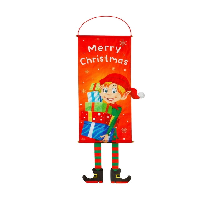 Cartel de porche de Navidad Banner de Feliz Navidad Decoración de Navidad colgante para Genérico Adornos colgantes