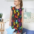 thumbnail image 4 of Lsque Chemise de Nuit Imprimée Chats Colorés pour Filles, Pyjamas Doux et Mignons pour Enfants, Robe de Nuit Licorne, Pyjamas pour Petits Enfants, Chemise de Nuit Douce pour Tout-Petits-TG, 4 of 6