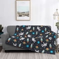 thumbnail image 2 of Yiaed Space Print Blanket Throw Blanket Soft Cozy Flannel Blanket for Home Bed Sofa Couch Chair-60"x50", 2 of 6