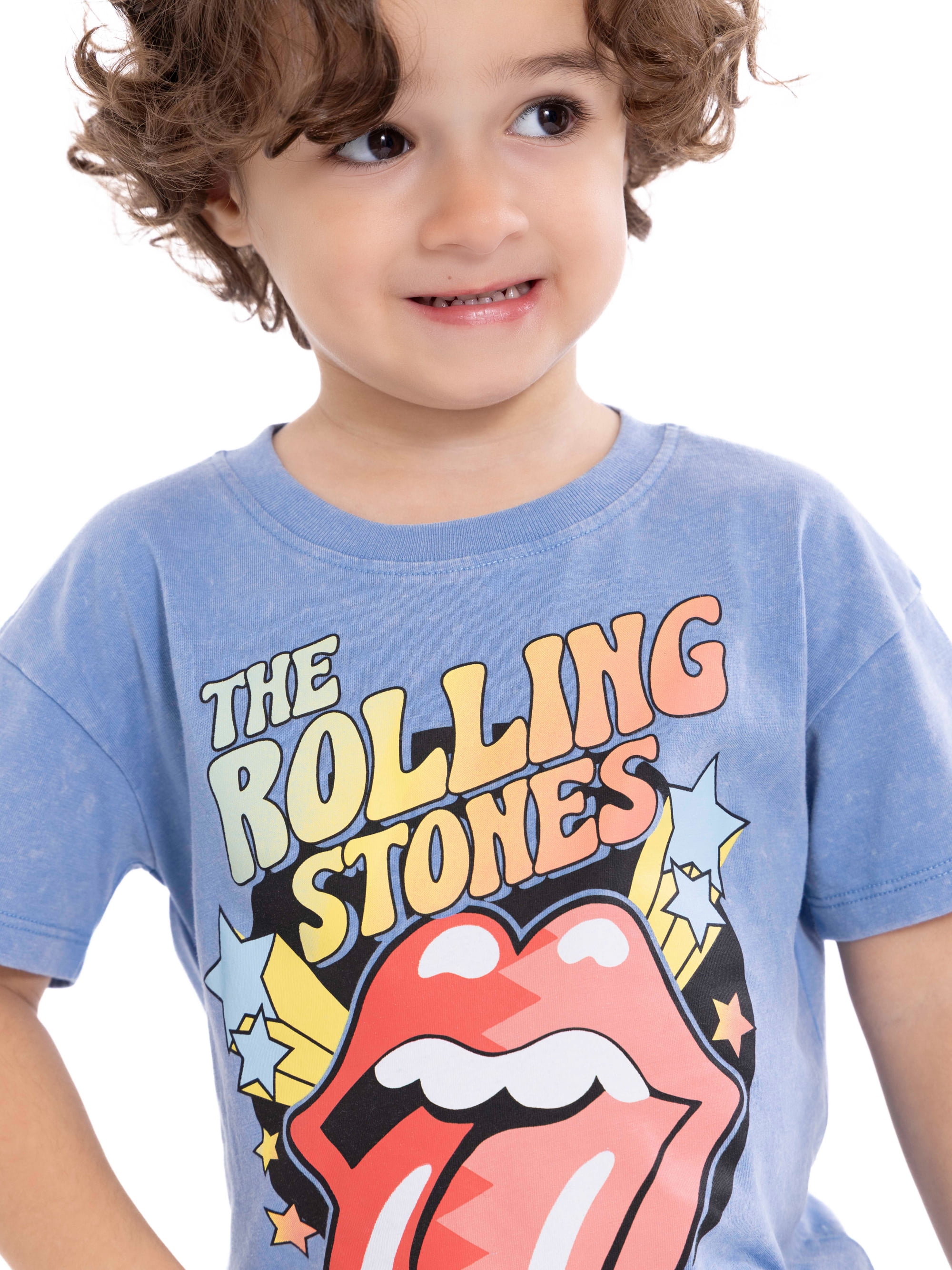 The Rolling Stones Toddler Graphic Crewneck Tee with Short Sleeves, Sizes 12M-5T