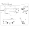 thumbnail image 4 of Aqua Eden VCTND6728NH8 67-Inch Cast Iron Oval Double Slipper Clawfoot Tub (No Faucet Drillings) in White/Brushed Nickel, 4 of 8