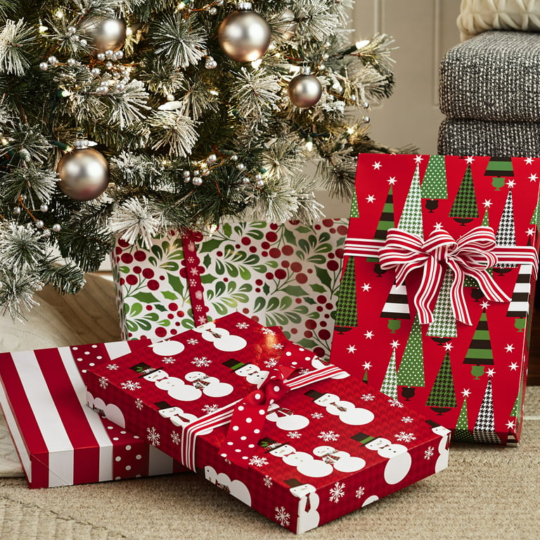 12 Kraft Extra Large Gift Wrap Boxes Bulk with Lids, 12 Tissue