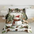 thumbnail image 2 of Homewish Xmas Snowman Deer Bedding Comforter Set 2pcs for Children Boys Girls,Merry Christmas Twin Comforter Sets Microfiber,Happy New Year Breathable Bedding Set,Microfiber Bedroom Decor,Reversible, 2 of 8