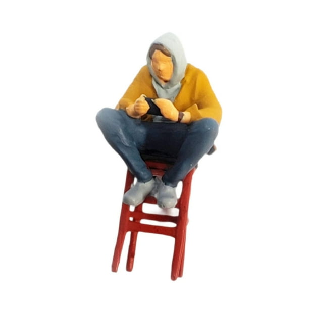 Figuras modelo de hombre a escala 1/64, modelo de Mini personas, accesorios de película, decoración de diseño de mesa de arena, diseño de Diorama, rojo