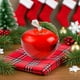 thumbnail image 5 of Adornos navideños, adornos navideños, regalos navideños, manzanas de cristal, manzanas rojas de Nochebuena, manzanas de cristal, adornos de manzana de cristal, 5 of 6