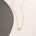 thumbnail image 5 of Collares de diamantes para mujer, collar de hoja delicado, chapado en oro de 14 quilates, collar de luna con circonita cúbica, collar de gargantilla de diamantes simple para mujer de moda, 5 of 5