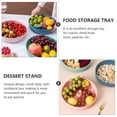 thumbnail image 3 of OUNONA 2pcs Modern Fruit Plate Pink PP Useful Food Plate for Hotel Use, 3 of 8