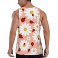 thumbnail image 3 of Easygdp Daisy and Ladybug Men's Tank Top, Sleeveless Muscle T Shirts, Breathable, Quick-Dry, Loose for Gym, Running, Fitness - Medium, 3 of 9