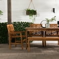 Manor Park 6Piece Chevron Outdoor Patio Dining Set Brown