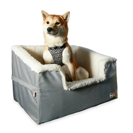 UPC: 0655199637508 | K&H Pet Products Bucket Booster Pet Seat Rectangle Knockdown Gray/Oatmeal Large