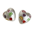 thumbnail image 2 of Love Heart Shape Stud Earrings Sign Women Earrings for Travel New Year Gifts, 2 of 8