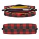 thumbnail image 2 of Easygdp Red Black Plaid para Estuche de Lápices de Cuero, Estuche de Papelería de Cuero, Estuche de Gran Capacidad con Cremallera, 2 of 7