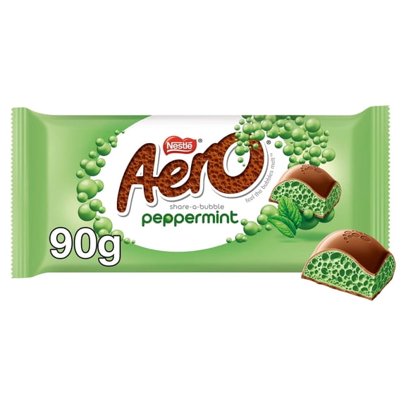 Nestle Aero Peppermint Share-A-Bubble Chocolate Bar 90g (UK Import)