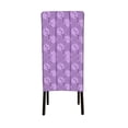 thumbnail image 3 of ZICANCN Purple Floral Stripes Chair Protectors Seat Covers , Dining Chair Slipcovers for Dining Room Hotel Kitchen Lavender, 3 of 8