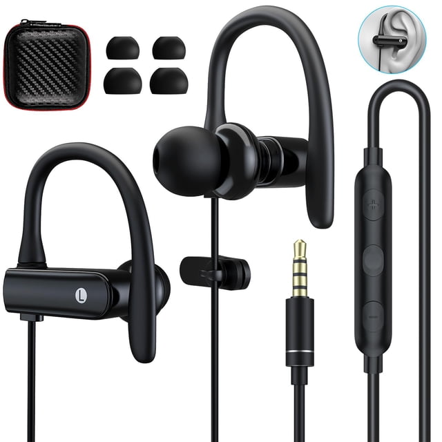 Auriculares ASKUBSKU Sport con cable y micrófono de 3,5 mm
