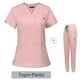 thumbnail image 1 of Ropa quirúrgica elástica con cuello en V y manga corta, traje de enfermera de hospital, ropa de lavado para sala de operaciones para mujer, 1 of 5