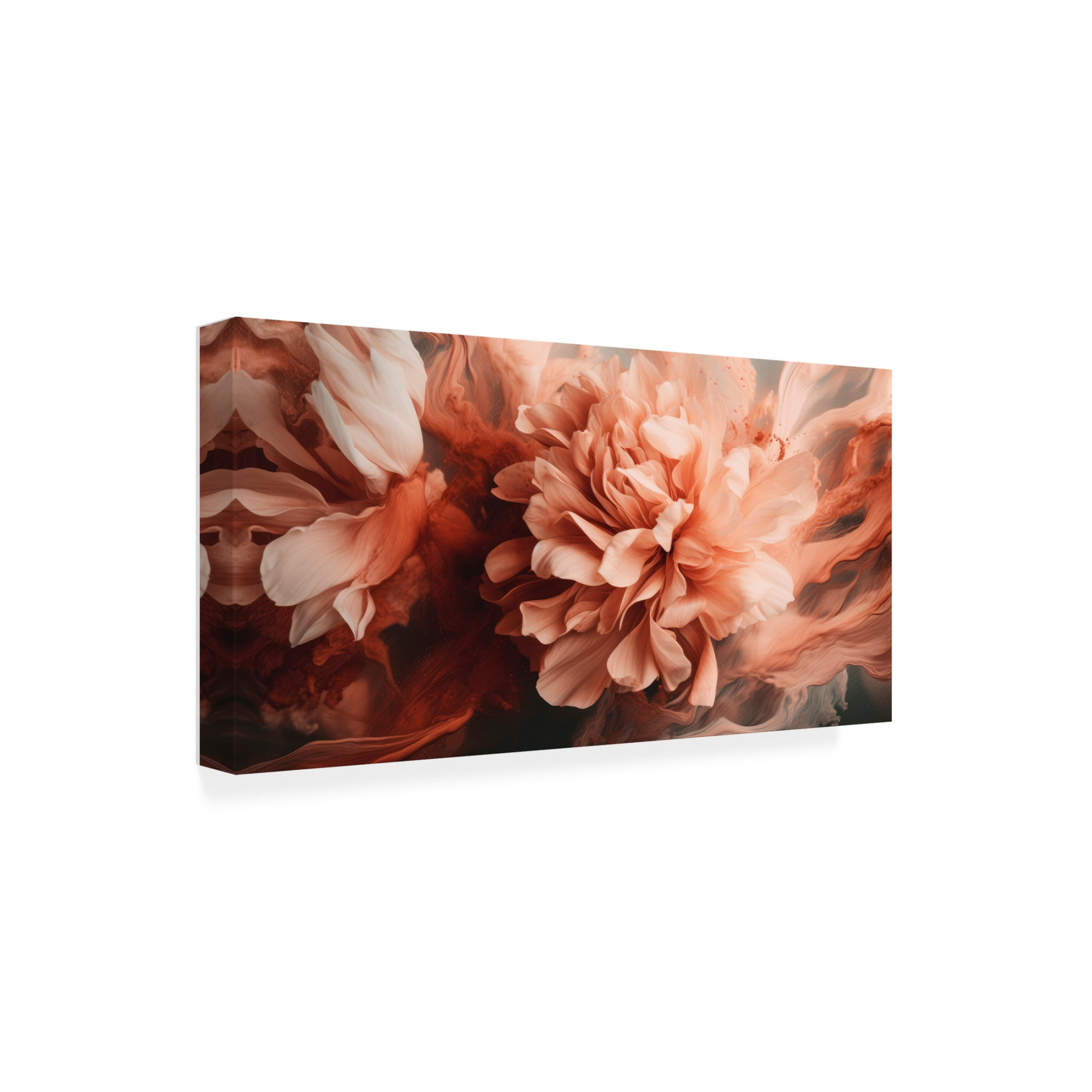 Trademark Fine Art Treechild Splashed Peony Canvas Wall Art