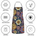 thumbnail image 6 of Pofeuu Colorful Compasses Print Aprons with Pockets, Cute Aprons for Kitchen, Cooking, Server, Barber, Chef Apron, 6 of 7