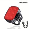 thumbnail image 1 of QJUHUNG 1 set Bright Waterproof LED Bicycle Headlight and Taillight Set - 12 Hour Working Time  Type-C Rechargeable for Safe Cycling at Night, 1 of 7