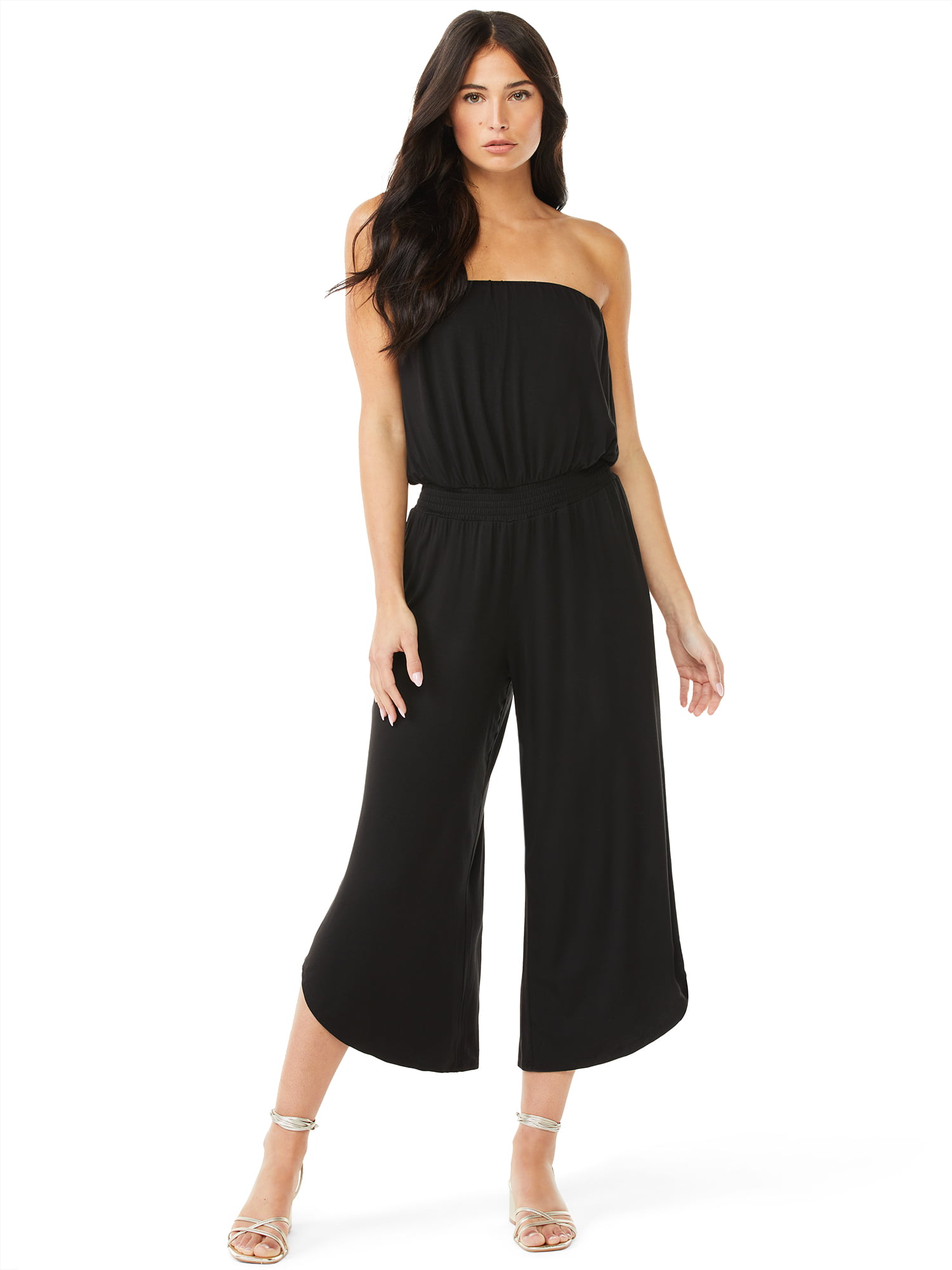 Sofia Jeans by Sofia Vergara Women's Strapless Jumpsuit with ...
