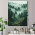 thumbnail image 4 of Qisvanset 12x16 Inch Foggy Forest Landscape Canvas Wall Art, Tree Nature Horizontal Home Wall Decor, 4 of 5