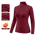 thumbnail image 5 of Mineart Women's Turtleneck Top Solid Slim Fit Stretchy Thermal Basic Layering Shirt, 5 of 7