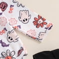 thumbnail image 5 of Baby Girls Halloween Outfits Ghost Pumpkin Long Sleeve Romper Bodysuit and Corduroy Suspender Skirt Overall Dress Set Fall Clothes, 5 of 8
