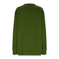 thumbnail image 4 of Womens Half Zip Sweatshirts Loose Cotton Fleece Casual Crewneck Pullover Tops Solid Color Fall Clothes 2025 (S, Green), 4 of 5