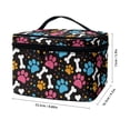 thumbnail image 6 of HELLHERO Effortless Organization Portable Makeup Organizer Case Portable Hanging Organizer Claw Print Bone Pattern 8.86 x 6.5 x 5.9 Inches, 6 of 6