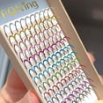 thumbnail image 1 of Extensiones de pestañas con purpurina FQNing, láser, 12 colores, mezcla de puntas, extensión de pestañas, suministros profesionales, 0.591 in, 0,20 D (mezcla de 12 colores), 1 of 5