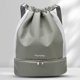 thumbnail image 3 of Mochila con cordón para gimnasio resistente al agua con bolsillos de malla para mujeres y hombres, 3 of 9