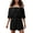 Black, variant on Rompers for Women Solid Color Romper Casual Off Shoulder Strapless Shorts Jumpsuits (White, S)