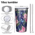 thumbnail image 4 of Pioneer Flower 10oz Tumblers Stainless Steel Tumbler with Lid and Straw,Vacuum Insulated Double Wall Travel Tumbler Cups with Cleaning Brush for Coffee, Tea, 4 of 4
