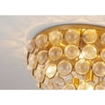 thumbnail image 3 of Bethel Brass Metal Frame Flush Mount Chandelier With Clear Glass Hanging Balls, 3 of 5