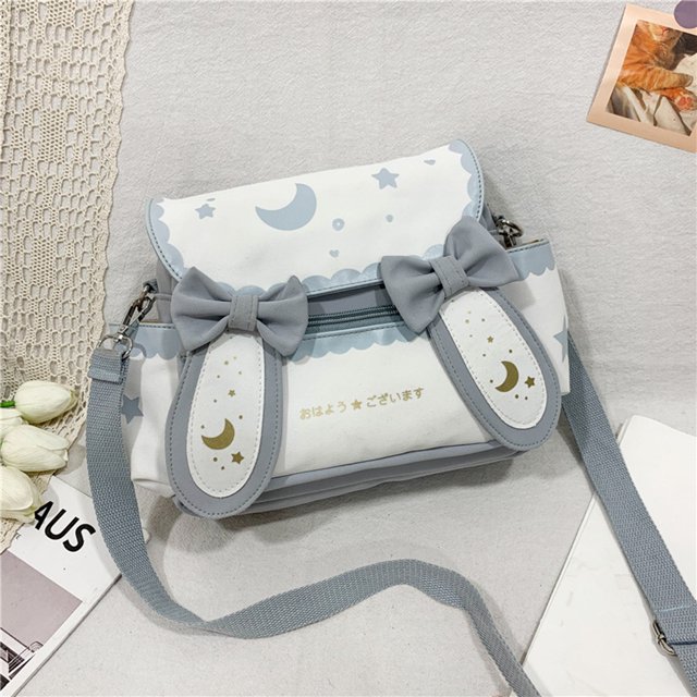 Bolsa de hombro de Anime de verano para estudiantes chica Luna estrella pajaritas bonitas cruzados JShteea Para Estrenar