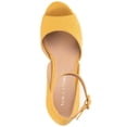thumbnail image 4 of Sun + Stone Reeta Platform Sandals Women's Yellow Block Heel Ankle Strap MKAS57 (Yellow,9.5), 4 of 4