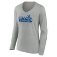 thumbnail image 2 of Women's Heathered Gray Kentucky Wildcats Speed Tested V-Neck Long Sleeve T-Shirt, 2 of 3