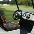 thumbnail image 4 of FUIALDOLG Yellow Dragonfly Moon Universal Golf Cart Seat Covers Club Car Precedent Floral Print Golf Cart Breathable Material Fit Like a Glove for Women Men, Easy to Install, 4 of 8