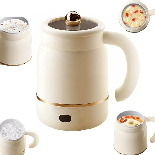 Tasse de Cuisson Électrique Portable Multifonction, Marmite Électrique Portable pour Ragoût, Chauffe-Tasse à Café Rechargeable 30Oz avec Température Réglable et Maintien au Chaud 24h, pour Soupe/nouilles/voyage/bureau