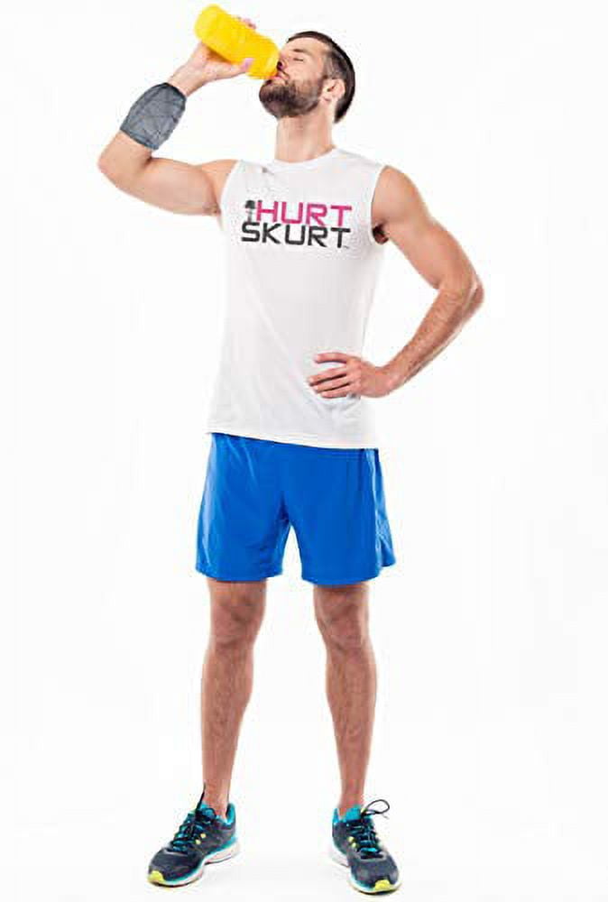 HurtSkurt - 2 in 1 - Harness-Free Fashionable Cold Therapy Compression Gel Sleeve & Ice Pack Stretch-to-Fit Small (Blackout)