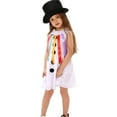 thumbnail image 1 of Petites Filles 4t Robes Blouses et Robe de Fille Fleur Corail Bébé Automne Saint-Valentin Canne de Bonbon Tenue pour Enfants Fête de Vacances Performance Pyjamas Famille Festif Blanc 4-5 Ans, 1 of 3