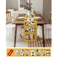 thumbnail image 6 of Table Runner Dresser Scarf 13 x 120 Inch Japanese Seven Fortune Lucky Cats Yellow Texture Table Runners Non-Slip Heat Kitchen Dining Table Decor for Kitchen Farmhouse Indoor Outdoor Home Party, 6 of 7