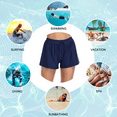 thumbnail image 6 of Hilor Women's Swim Board Shorts Plus Size Drawstring Swim Bottoms High Waist Swim Shorts, 6 of 6